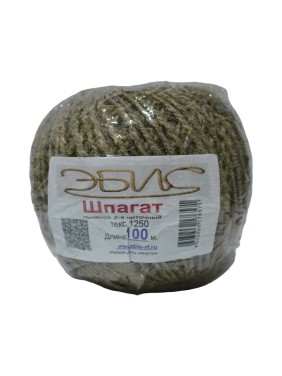 Льняной шпагат Эбис 1250 текс, 2-х ниточный, 100 м 76172
