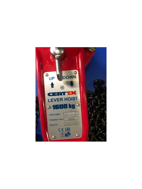Рычажная таль CERTEX CLH1603