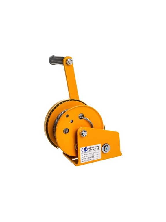 Ручная барабанная лебедка TOR ЛБ-1200 (BHW) г/п 0,5 т, длина троса 10 м 113054