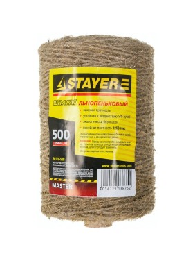 Шпагат льнопеньковый (500 м) STAYER 50110-500
