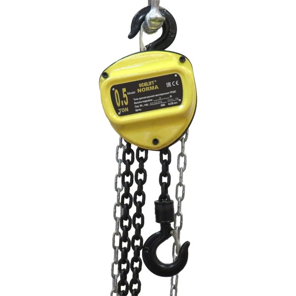 Ручная шестеренная цепная таль OCALIFT NORMA ТРШ 0.5 т, 9 м nm5009