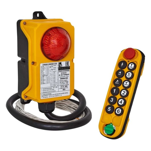 Радиоуправление TELECRANE A24-12Dpro (Пульт 12 кнопок, 2 скорости, Питание AC28-456V) 00-00004056