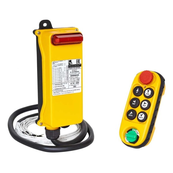 Радиоуправление TELECRANE А24-6D PRO (пульт 6 кнопок, 2 скорости, питание: ac28-456v) 00-00004053