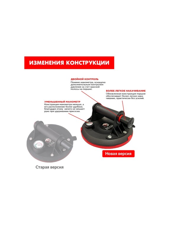 Присоска с ручной помпой Diam 205 мм 600124