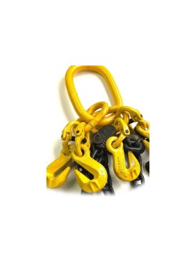 Цепной четырехветвевой строп ТРАСТ 4СЦ 11,5 т, 5000 мм, с увеличенным звеном для автокрана (укоротители) 8 класс 4687203238650