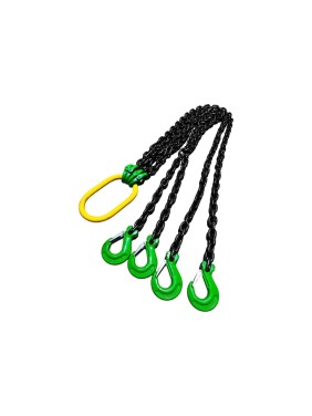 Цепной четырехветвевой строп ТРАСТ 4СЦ 11,5 т, 6000 мм, с увеличенным звеном для автокрана (укоротители) 8 класс 4687203238674