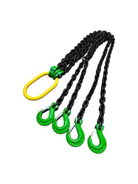 Цепной четырехветвевой строп ТРАСТ 4СЦ 11,5 т, 3000 мм, с увеличенным звеном для автокрана 8 класс 4687203238605