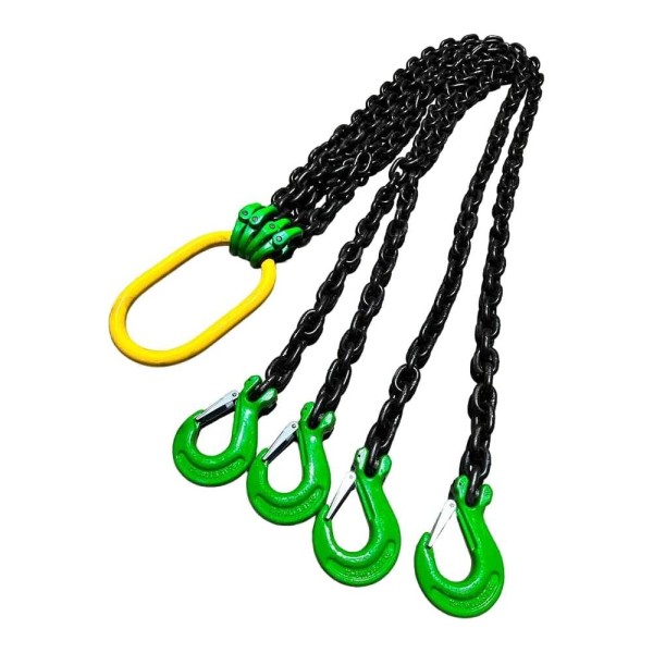 Цепной четырехветвевой строп ТРАСТ 4СЦ 11,5 т, 3000 мм, с увеличенным звеном для автокрана 8 класс 4687203238605