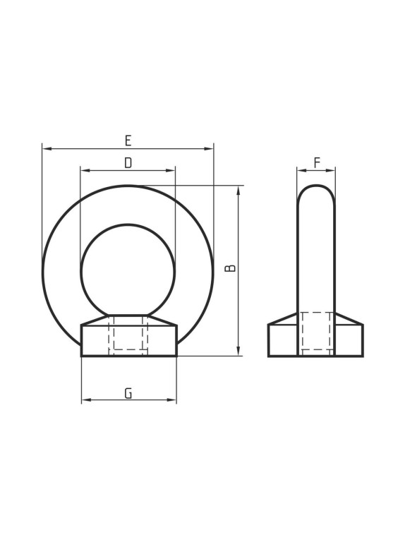 Подъемная рым гайка для подъема по оси гайки CERTEX DIN582 NS64M