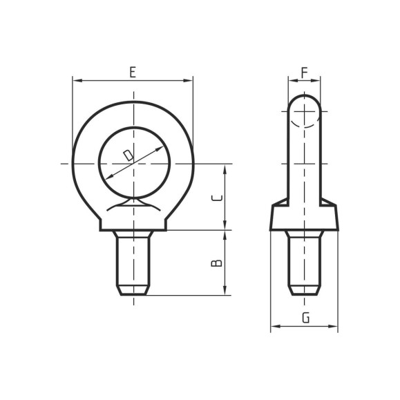 Рым болт CERTEX M16 DIN580 NS16R