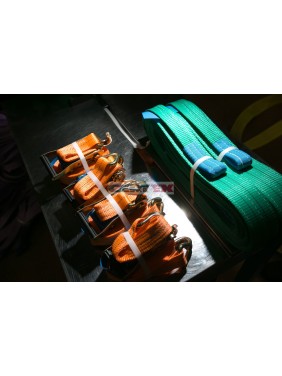 Стяжной ремень с крюками CERTEX 75 мм, 10 м ( 0,5+9,5м) RS7510