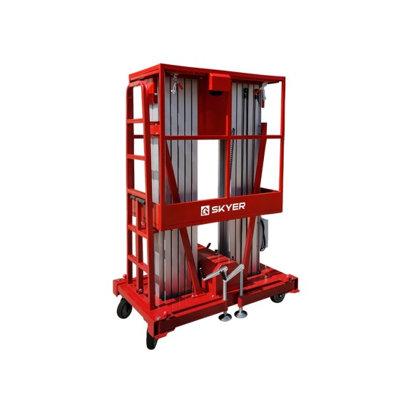 Двухместный телескопический подъемник SKYER высота подъема 8 м, 220 в GTWY8-200S AC