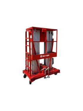 Двухместный телескопический подъемник SKYER высота подъема 12 м GTWY12-200S DС