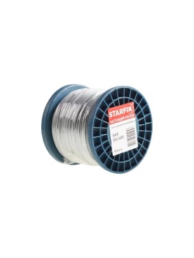 Стальной круглопрядный трос STARFIX SWR М5, DIN 3055, бухта 100 м SMP-53675-100