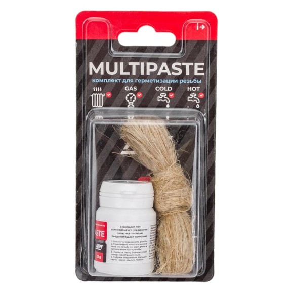Паста уплотнительная multipaste 25 гр + лён MPF ИС.131728 Паста уплотнительная multipaste 25 гр + лён MPF ИС.131728