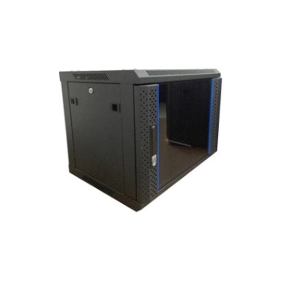 Настенный шкаф Wize Pro W12U45R 19", 12U, 600x450 мм, стеклянная передняя дверь, задняя стенка металлическая, неоткидная 136846