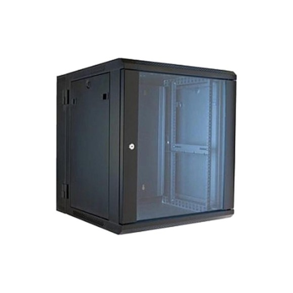 Настенный шкаф Wize Pro W12UR/RE12RU 19", 12U, 600x600 мм, передняя дверь стеклянная, задняя дверь - металл, откидная 104181