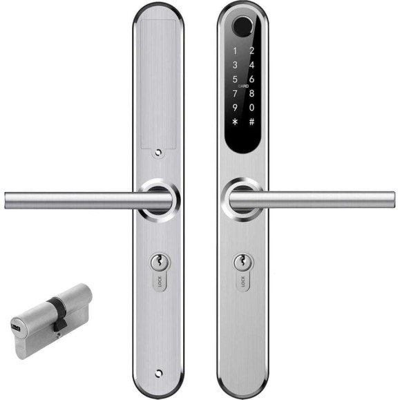 Электронный замок Novilock Home slim silver v.4237 с врезным механизмом 3585 v.4931 4982