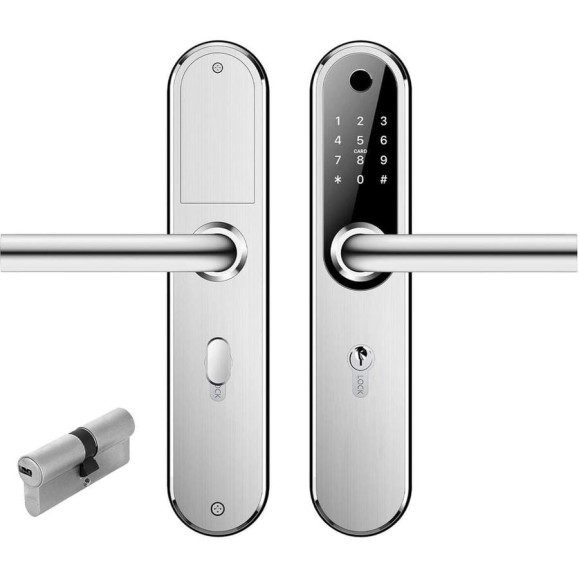 Электронный замок Novilock Home plus silver v.4239 с врезным механизмом 5085 v.4535 4989 Электронный замок Novilock Home plus silver v.4239 с врезным механизмом 5085 v.4535 4989