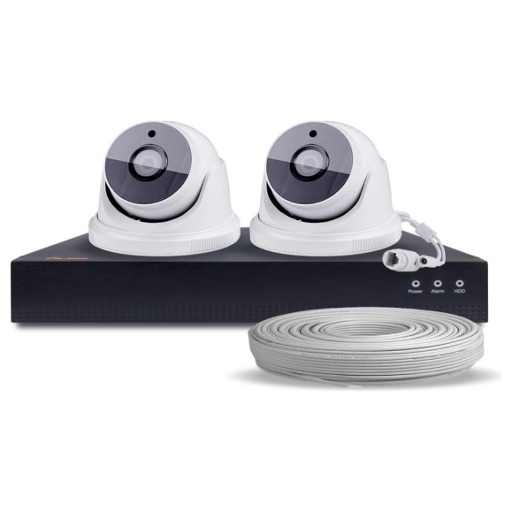 Комплект видеонаблюдения PS-link IP 5Мп KIT-A502IP-POE 2 камеры для помещения 2606 Комплект видеонаблюдения PS-link IP 5Мп KIT-A502IP-POE 2 камеры для помещения 2606