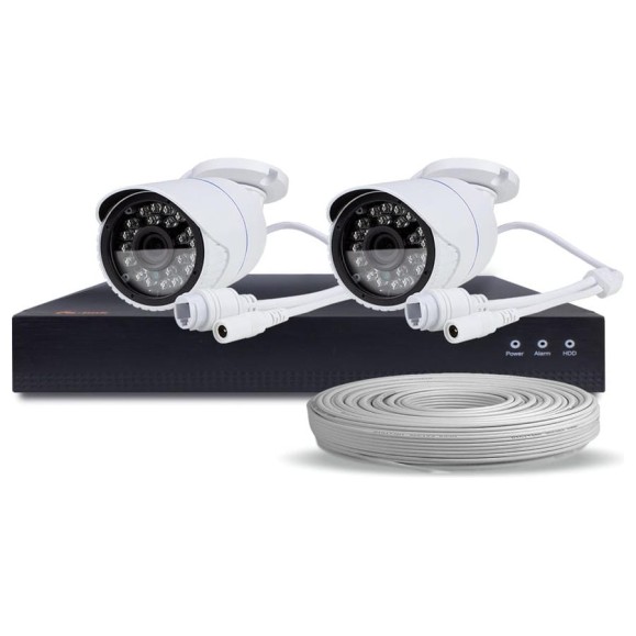 Комплект видеонаблюдения PS-link IP 2Мп KIT-C202IP-POE 2 камеры для улицы 2607 Комплект видеонаблюдения PS-link IP 2Мп KIT-C202IP-POE 2 камеры для улицы 2607