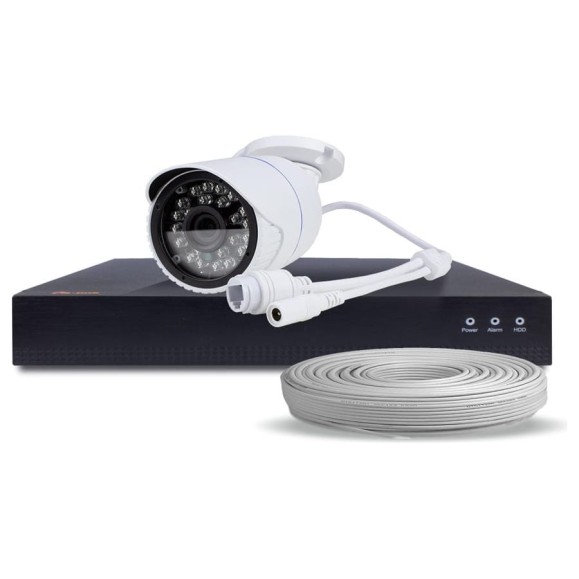 Комплект видеонаблюдения PS-link IP 2Мп KIT-C201IP-POE 1 камера для улицы 2603