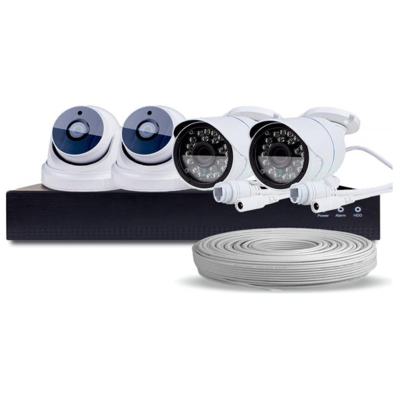Комплект видеонаблюдения PS-link IP 2Мп KIT-B204IP-POE 2 камеры для помещения 2 для улицы 2615 Комплект видеонаблюдения PS-link IP 2Мп KIT-B204IP-POE 2 камеры для помещения 2 для улицы 2615