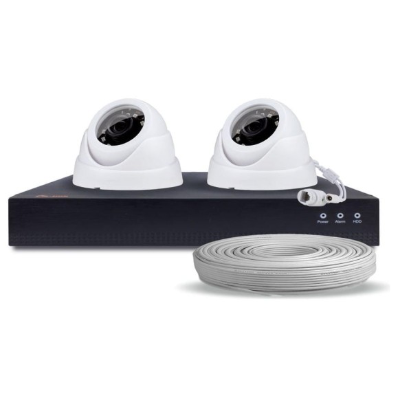 Комплект видеонаблюдения IP 2Мп KIT-A202IP-POE 2 камеры для помещения PS-link 2605 Комплект видеонаблюдения IP 2Мп KIT-A202IP-POE 2 камеры для помещения PS-link 2605