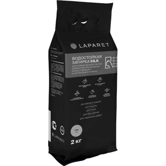 Затирка LAPARET -fuga silk, водостойкая, 2 кг, для керамической плитки, керамогранита, мозаики, искуственного и натурального камня х9999292890 Затирка LAPARET -fuga silk, водостойкая, 2 кг, для керамической плитки, керамогранита, мозаики, искуственного и натурального камня х9999292890