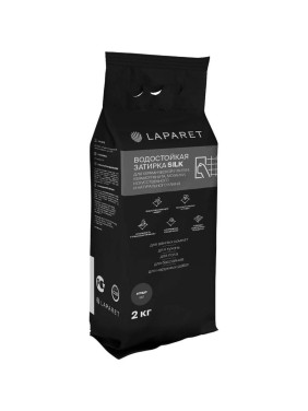 Цементная затирка LAPARET -fuga silk, антрацит, водостойкая, 2 кг, для керамической плитки, керамогранита, мозаики, искуственного и натурального камня х9999292894