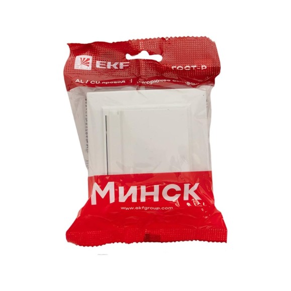 1-местная розетка EKF Минск, СП, с заземлением, с крышкой, 16А, белая, с защитной шторкой, IP44 ERR16-029-100-44
