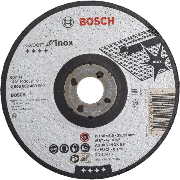 Диск шлифовальный по металлу 150х22,2 мм Bosch 2.608.602.489