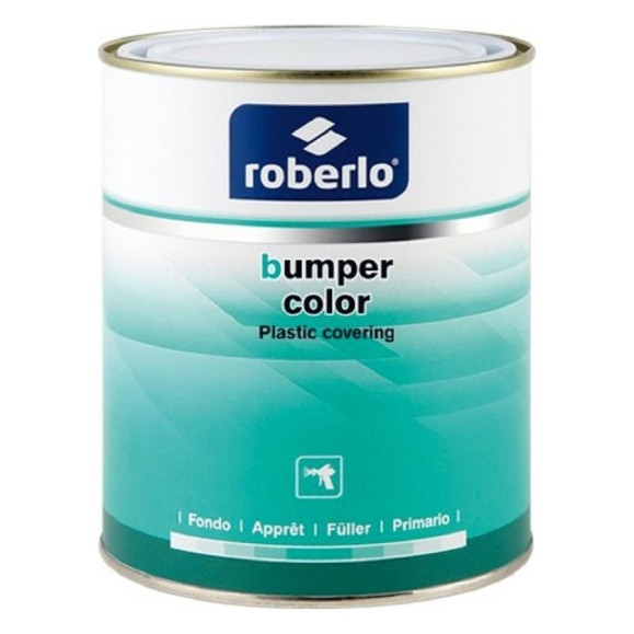 Универсальное структурное эластичное покрытие ROBERLO 1k bumper color для пластиков, черный, 1 л 61161