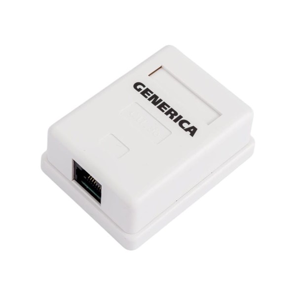 Информационная розетка GENERICA RJ45 кат.5е UTP 1 порт настенная CS2-1C5EU-12-G