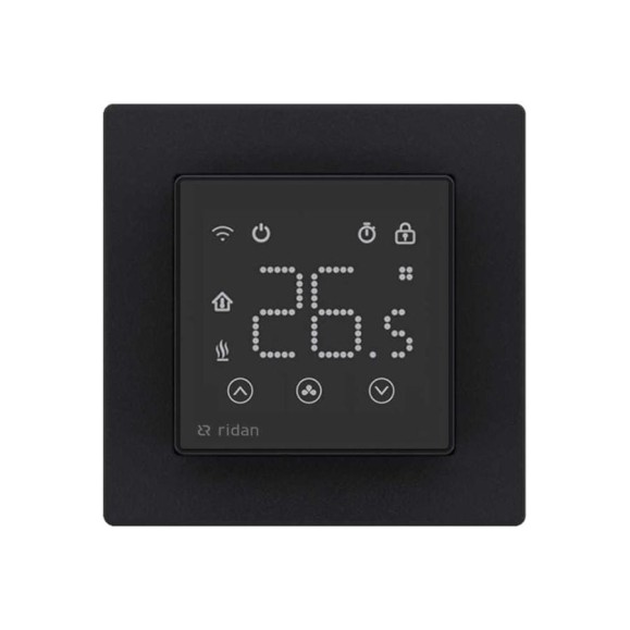 Комнатный термостат Ридан RSmart-SB с Wi-Fi подключением 230V, черный 088L1143R Комнатный термостат Ридан RSmart-SB с Wi-Fi подключением 230V, черный 088L1143R