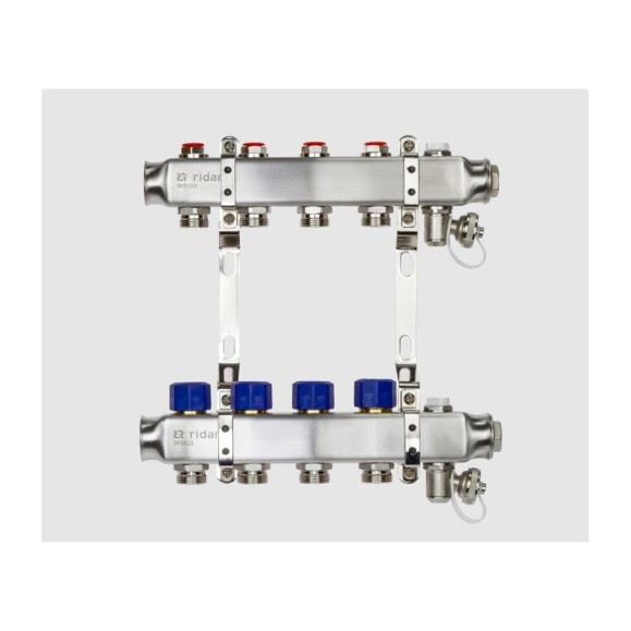 Комплект коллекторов Ридан SSM-6R set с кронштейнами, 6 контуров 088U0976R