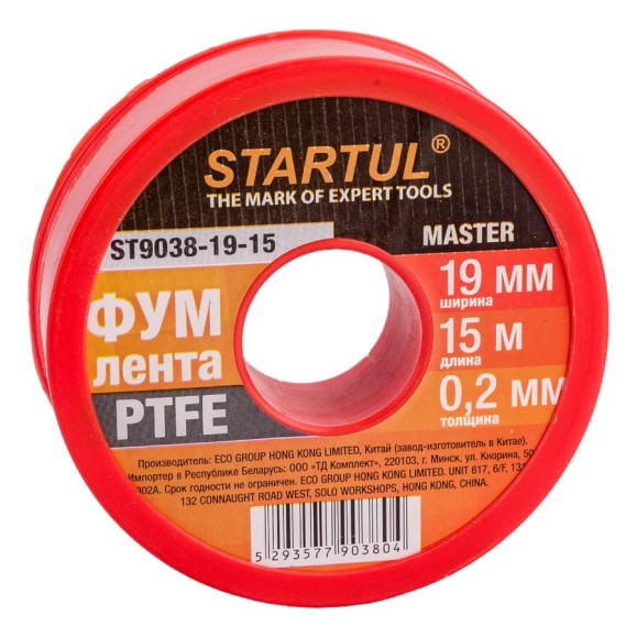 Фум-лента STARTUL PTFE Master 19 мм х 15 м ST9038-19-15 Фум-лента STARTUL PTFE Master 19 мм х 15 м ST9038-19-15