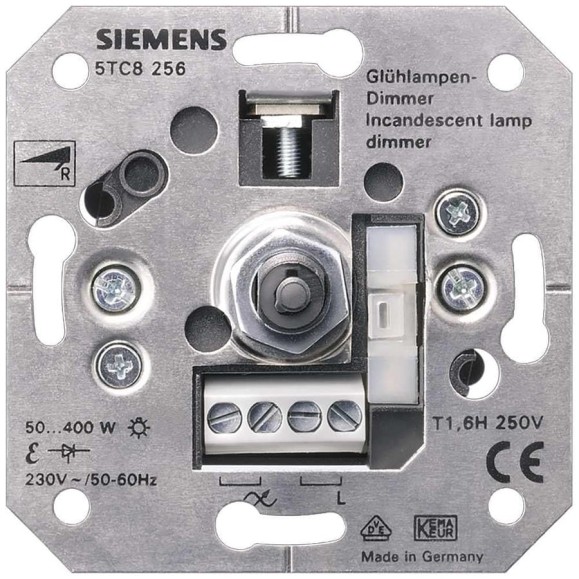 Поворотный диммер ВКЛ/ВЫКЛ Siemens DELTA 5TC8256 Поворотный диммер ВКЛ/ВЫКЛ Siemens DELTA 5TC8256