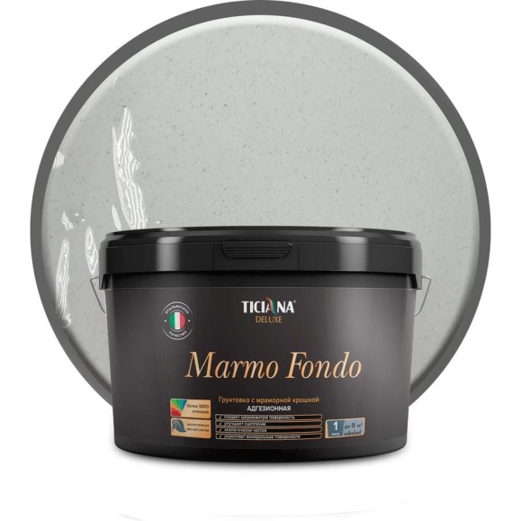 Акриловая грунтовка Ticiana DeLuxe Marmo fondo с мраморной крошкой, 2.2 л 4300004501