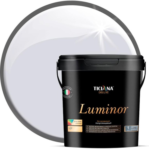 Лессирующий лак Ticiana DeLuxe Luminor 0.9 л 4300002973 Лессирующий лак Ticiana DeLuxe Luminor 0.9 л 4300002973
