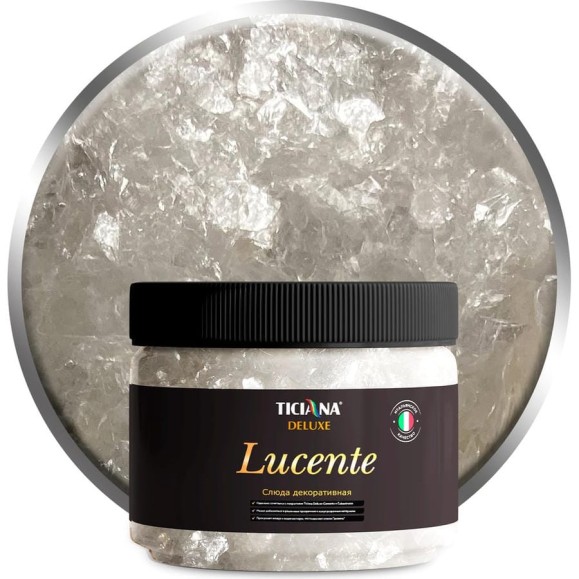 Декоративная добавка - слюда Ticiana DeLuxe Lucente белоснежный, 0.1 кг 4300003695