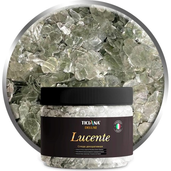 Декоративная добавка - слюда Ticiana DeLuxe Lucente светло-зеленый, 0.1 кг 4300003692