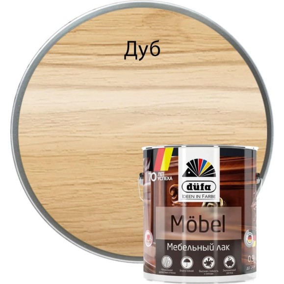Лак Dufa MOBEL мебельный дуб 900 мл МП00-005498 Лак Dufa MOBEL мебельный дуб 900 мл МП00-005498