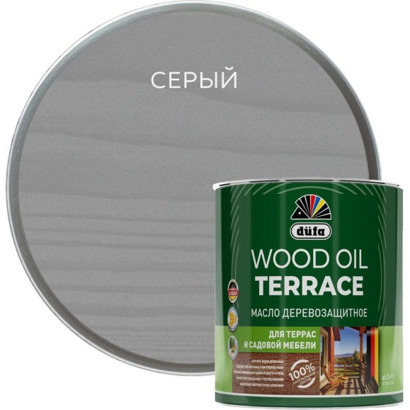 Деревозащитное масло Dufa Wood OIL Terraсe серый, 2 л МП00-011142 Деревозащитное масло Dufa Wood OIL Terraсe серый, 2 л МП00-011142