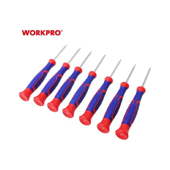 Набор прецизионных отверток TORX WORKPRO CR-V, 7 шт. WP200510 Набор прецизионных отверток TORX WORKPRO CR-V, 7 шт. WP200510