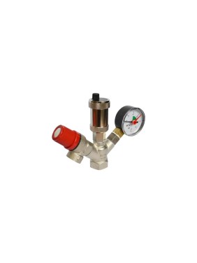 Группа безопасности Rvc COMPACT 1 (клапан 3 Bar) никелированная 13660
