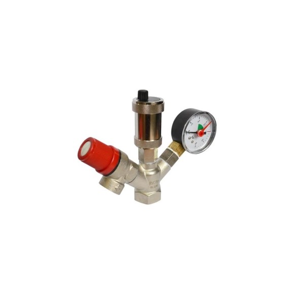 Группа безопасности Rvc COMPACT 1 (клапан 3 Bar) никелированная 13660