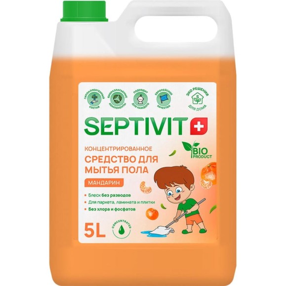 Средство для пола SEPTIVIT "Мандарин", 5л 204_5 Средство для пола SEPTIVIT "Мандарин", 5л 204_5