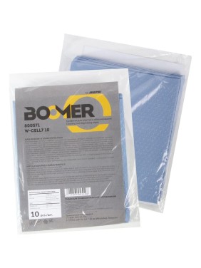 Нетканые cалфетки для обезжиривания BOOMER w-cell7 10, целлюлоза/полипропилен, 73 г/м², 32x36 см., синий 800571