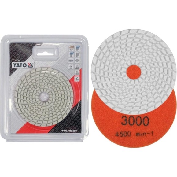 Диск алмазный шлифовальный 100 мм, Р3000 YATO YT-48206